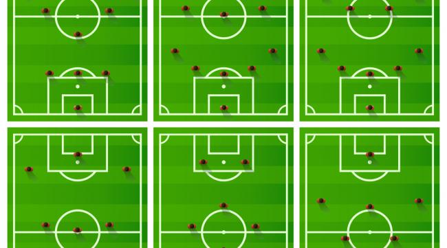 十个足球基本阵型图