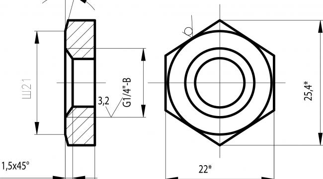 m8的六角螺栓零件图怎么标出来