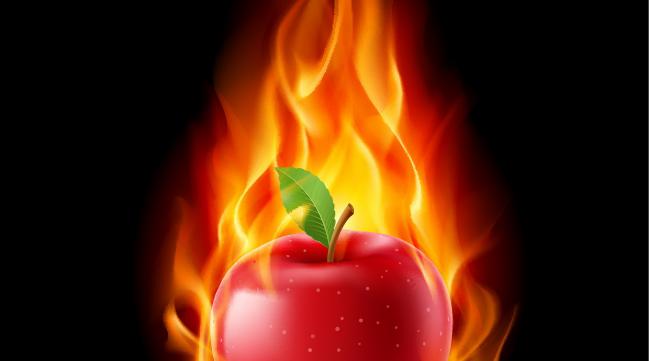 苹果怎么拍火焰