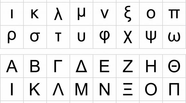 希腊26个字母正确读音图片
