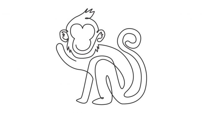 怎么画小猴子简笔画