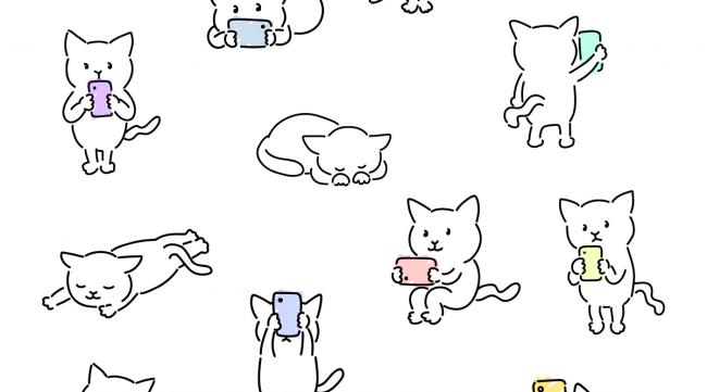 猫猫简笔卡通画