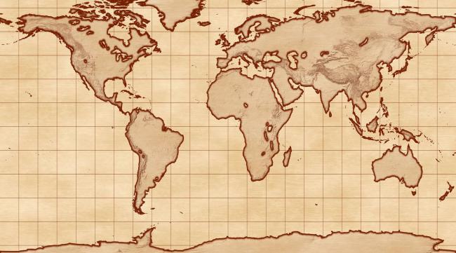 如何快速画世界地图轮廓