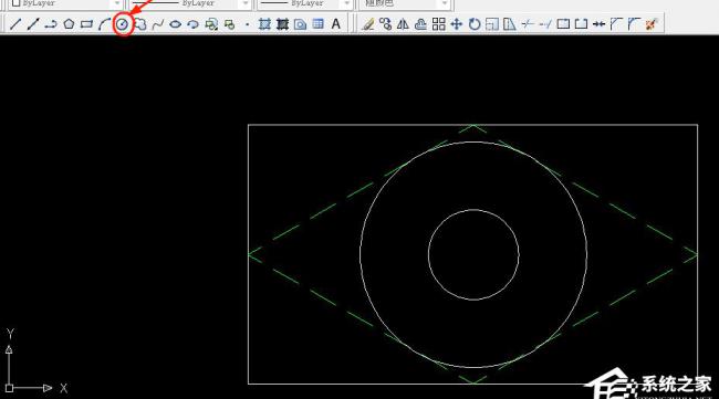 CAD怎么绘圆的水平半径