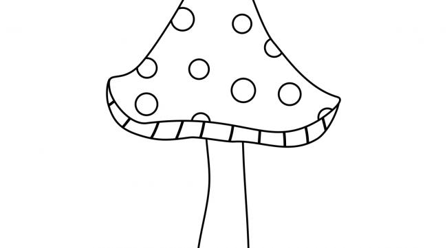 怎样画蘑菇的简笔画