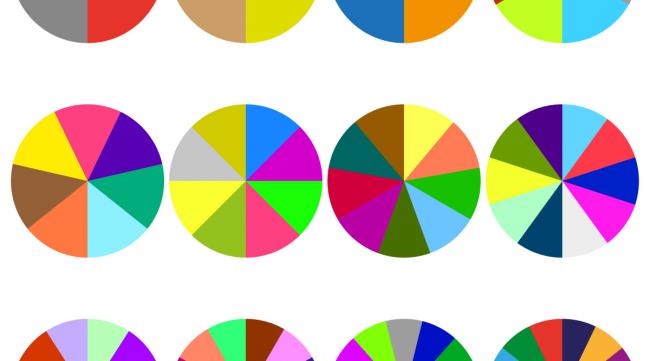 24色相环图片及配色方法图
