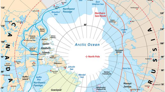 北极航道路线图