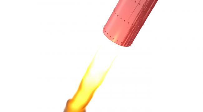 怎么做火箭喷射出的火焰图片