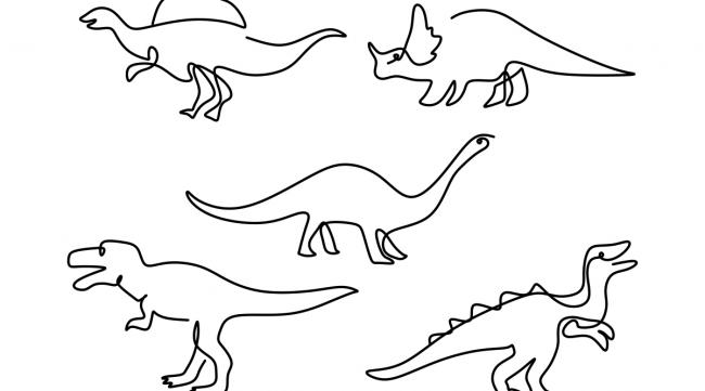 简单版的霸气恐龙的画怎么画