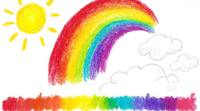 怎样用彩色铅笔画出美丽彩虹呢