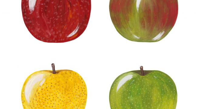 四个苹果怎么画才带有层次感呢